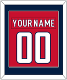 Washington Nameplate & Number (Back) Combined - Home Red - Single Mat 2