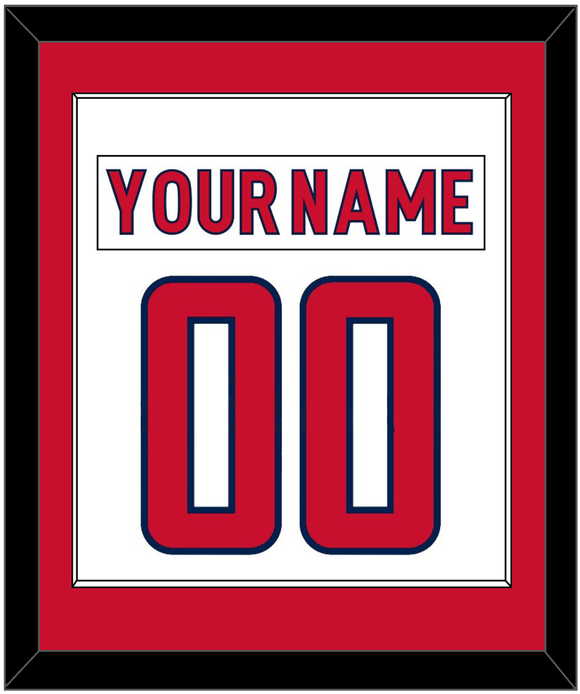 Washington Nameplate & Number (Back) Combined - Road White - Single Mat 1