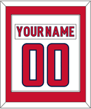Washington Nameplate & Number (Back) Combined - Road White - Single Mat 1