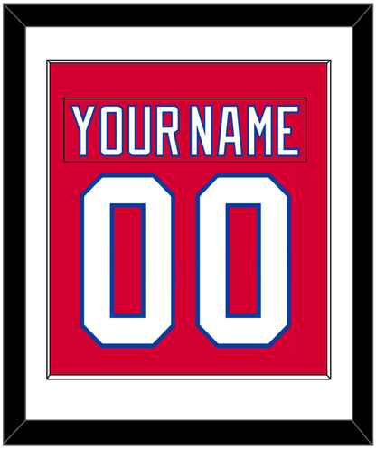 Washington Nameplate & Number (Back) Combined - Alternate Red (2018-2020) - Essential Tier 1