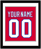 Washington Nameplate & Number (Back) Combined - Alternate Red (2018-2020) - Single Mat 1