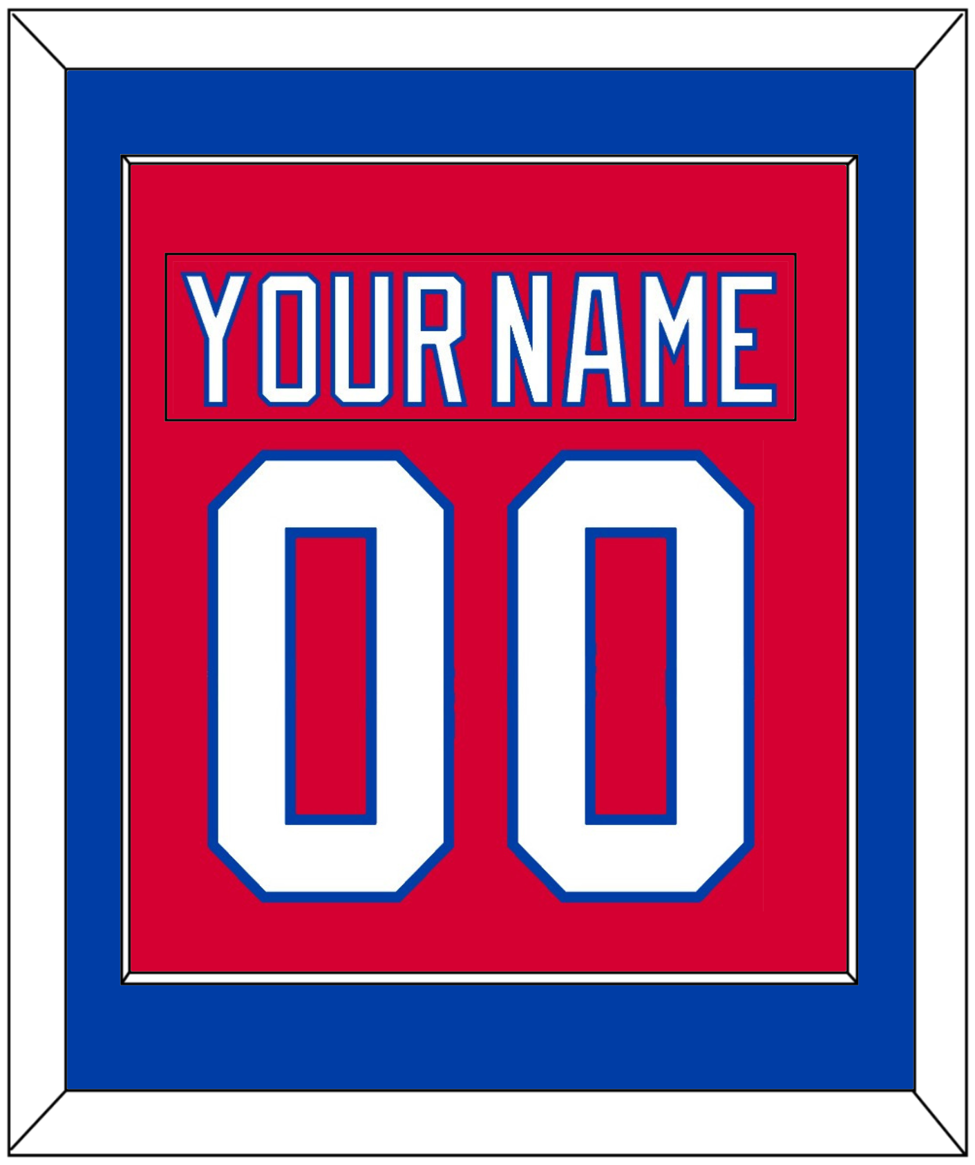 Washington Nameplate & Number (Back) Combined - Alternate Red (2018-2020) - Essential Tier 2