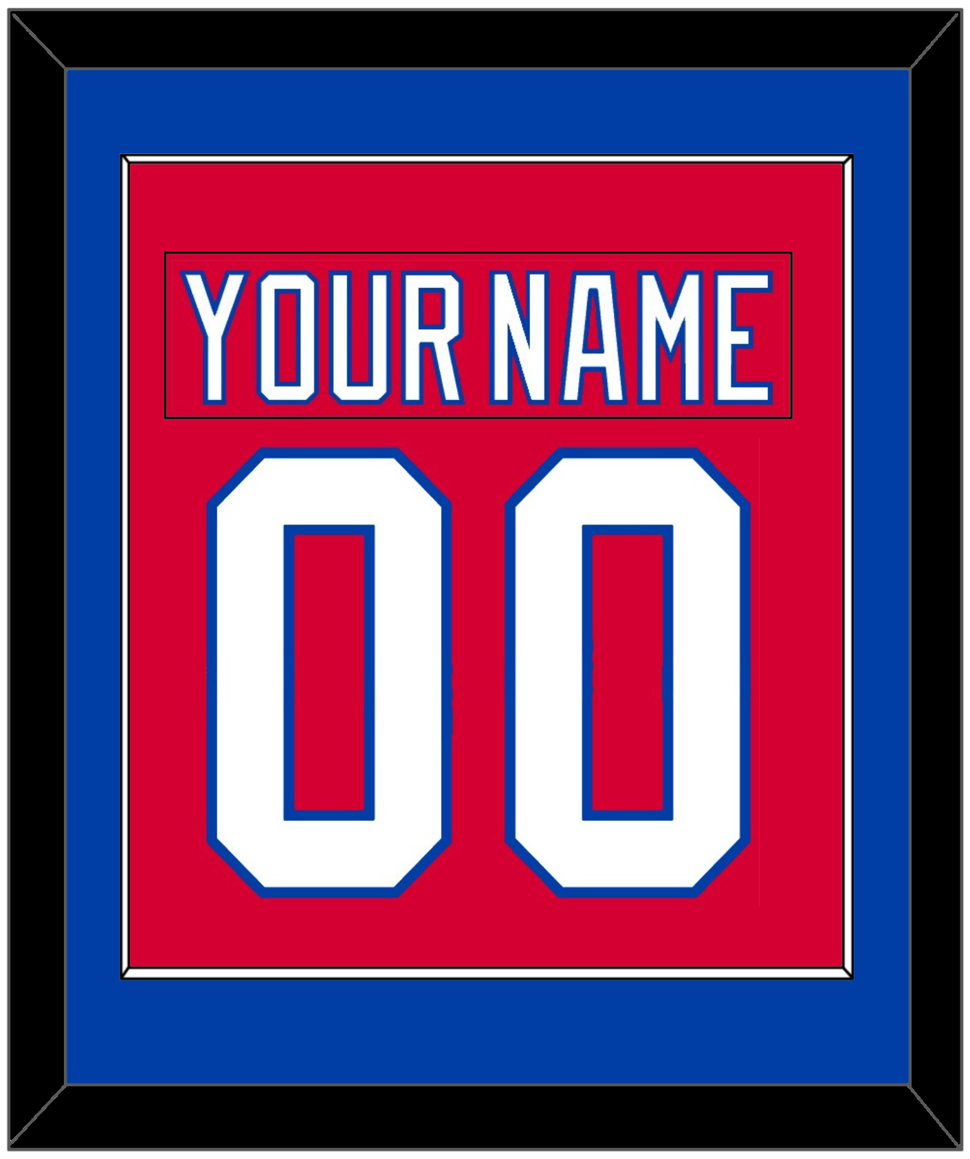 Washington Nameplate & Number (Back) Combined - Road Red (1987-1995) - Essential Tier 2