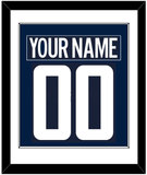 Washington Nameplate & Number (Back) Combined - Alternate Blue (2018-2024) - Single Mat 1