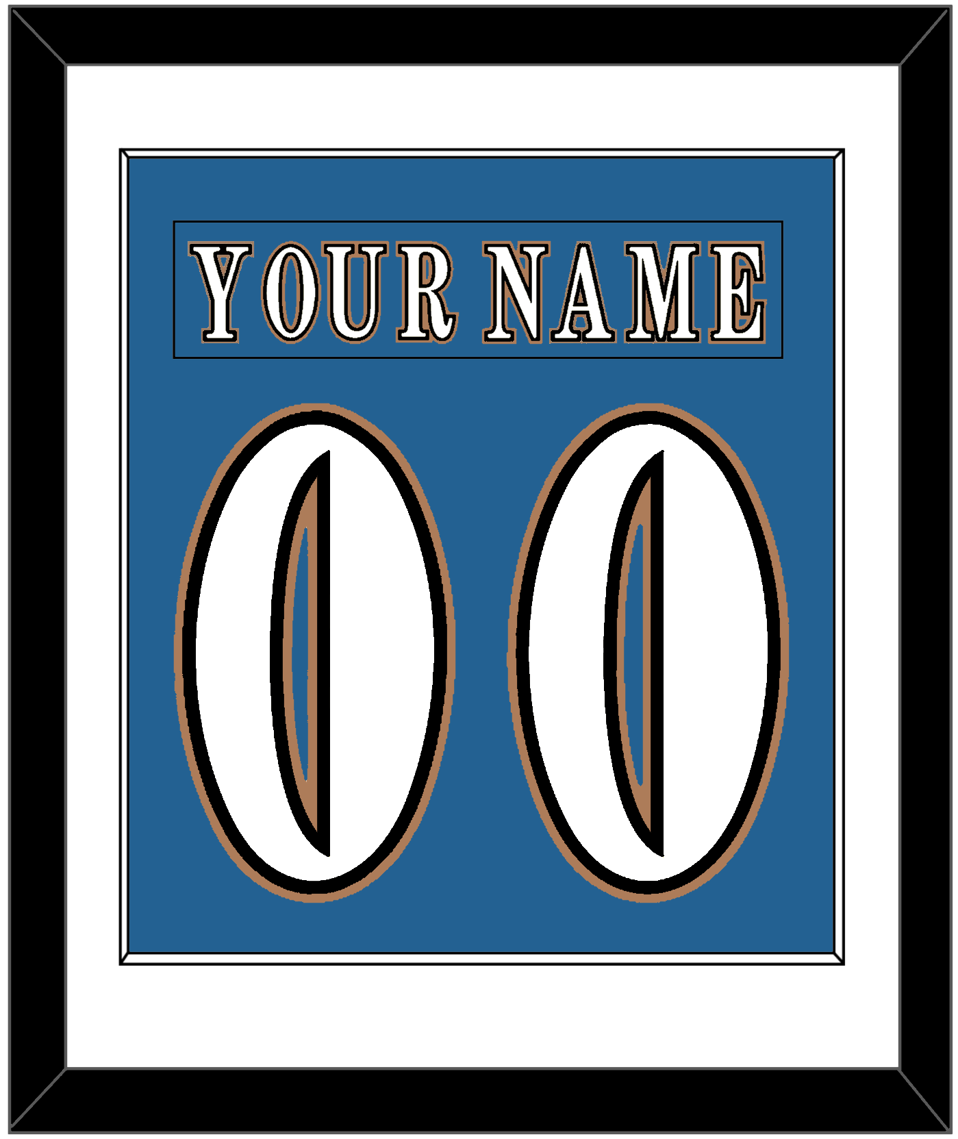 Washington Nameplate & Number (Back) Combined - Road Blue (1995-2000) - Essential Tier 1