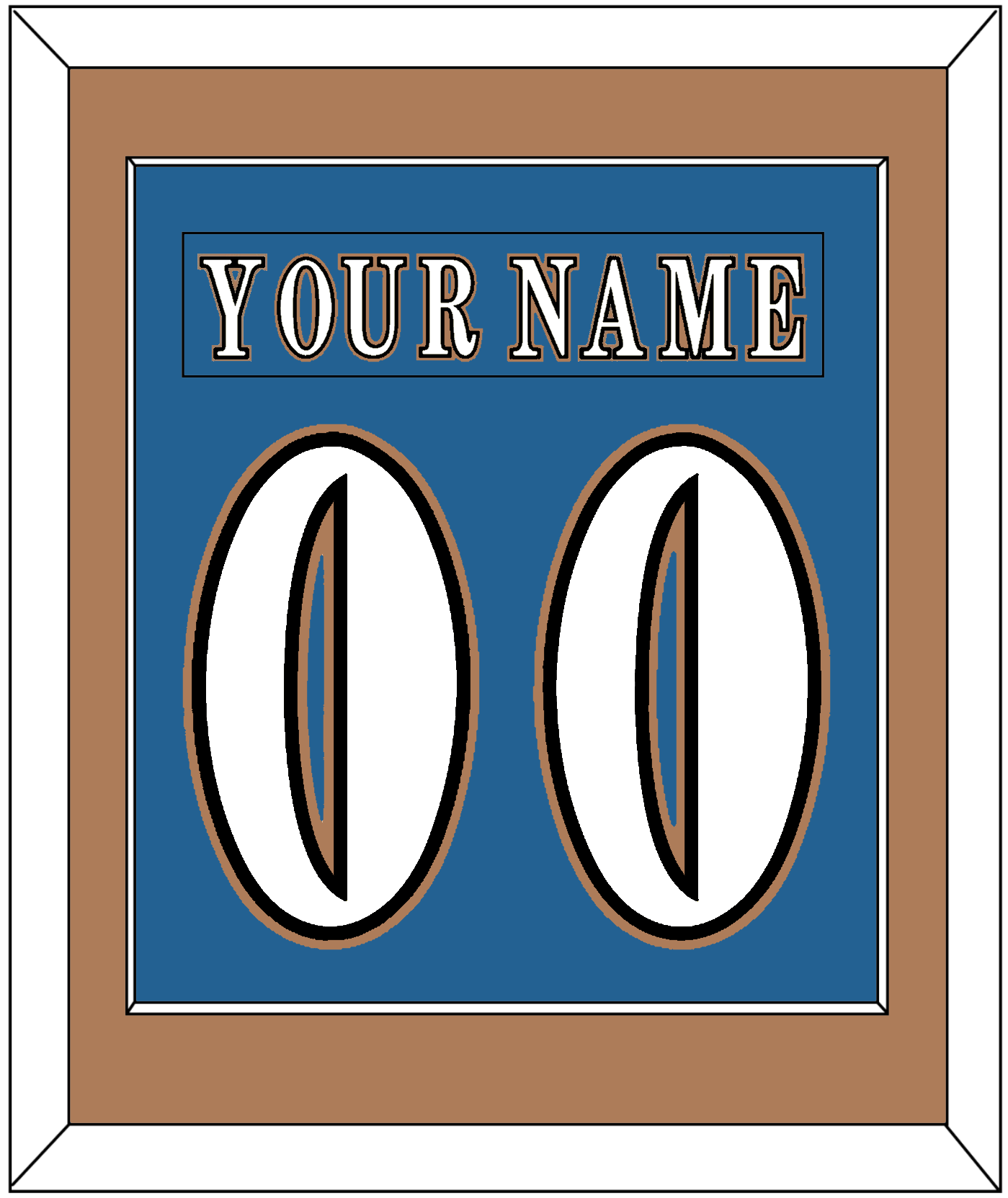 Washington Nameplate & Number (Back) Combined - Road Blue (1995-2000) - Essential Tier 2