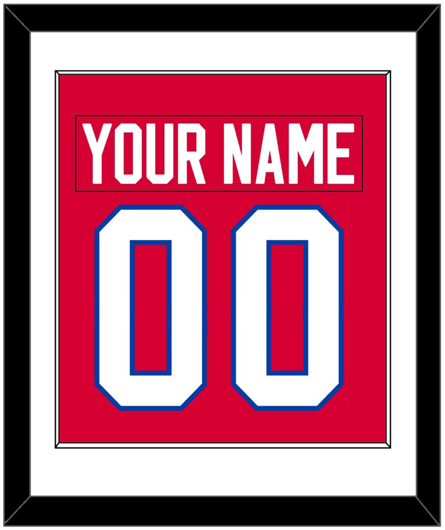 Washington Nameplate & Number (Back) Combined - Road Red (1979-1987) - Essential Tier 1