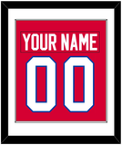 Washington Nameplate & Number (Back) Combined - Road Red (1979-1987) - Single Mat 1