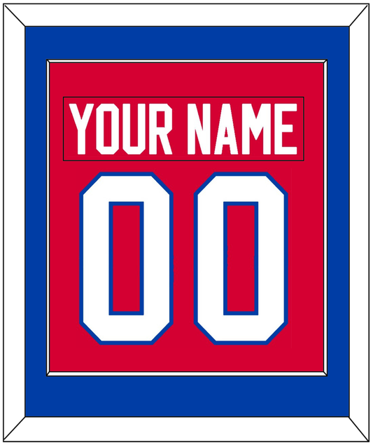 Washington Nameplate & Number (Back) Combined - Road Red (1979-1987) - Essential Tier 2