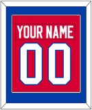 Washington Nameplate & Number (Back) Combined - Road Red (1979-1987) - Single Mat 2