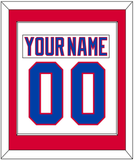 Washington Nameplate & Number (Back) Combined - Alternate White (2011-2015) - Single Mat 1