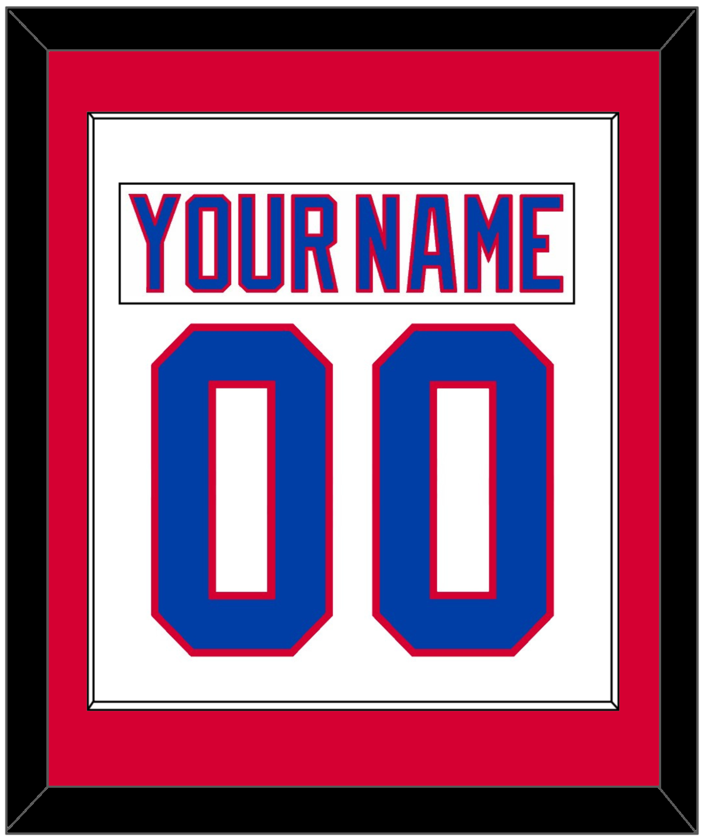 Washington Nameplate & Number (Back) Combined - Home White (1987-1995) - Essential Tier 1