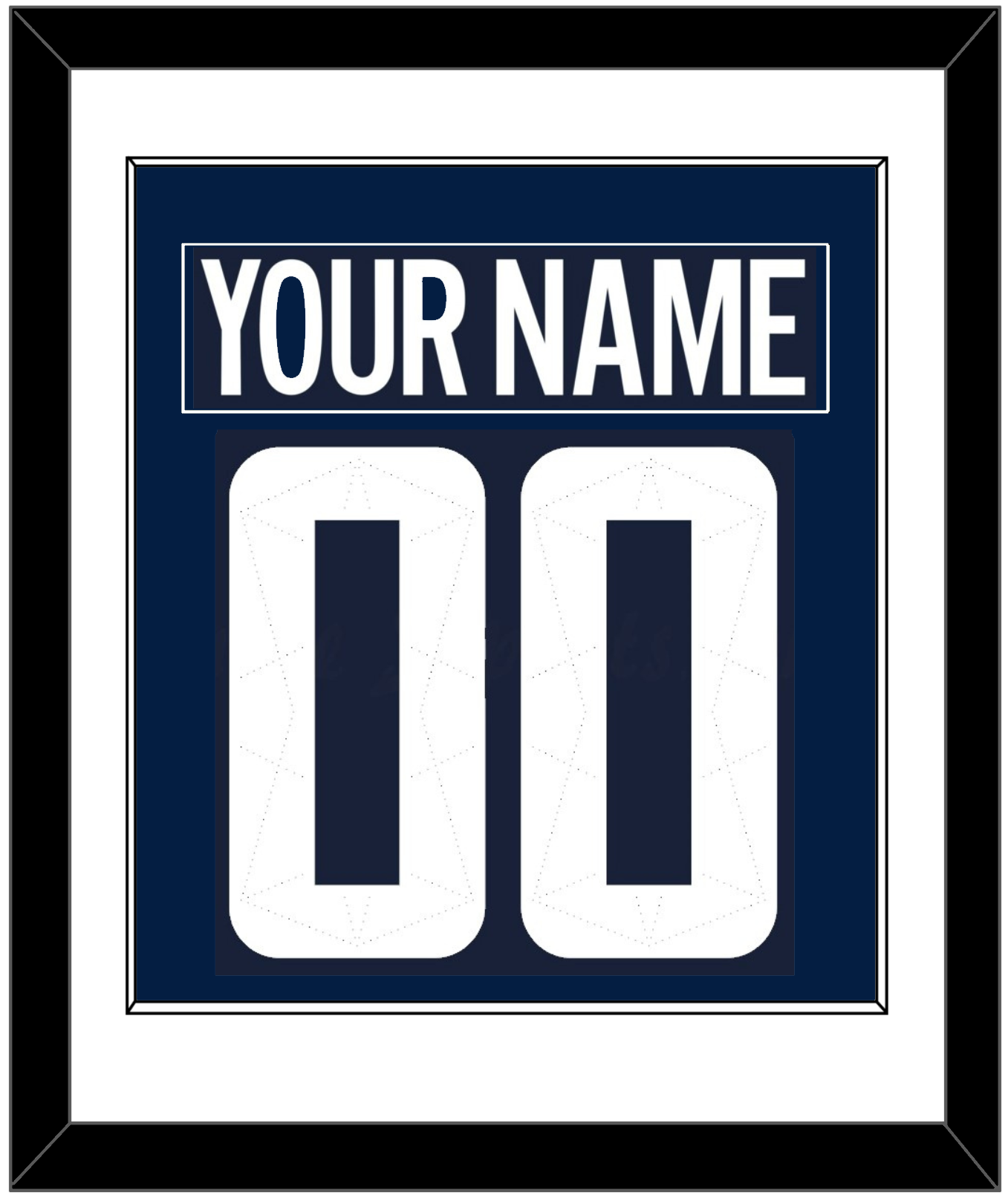Washington Nameplate & Number (Back) Combined - 2018 Stadium Series Blue - Essential Tier 1