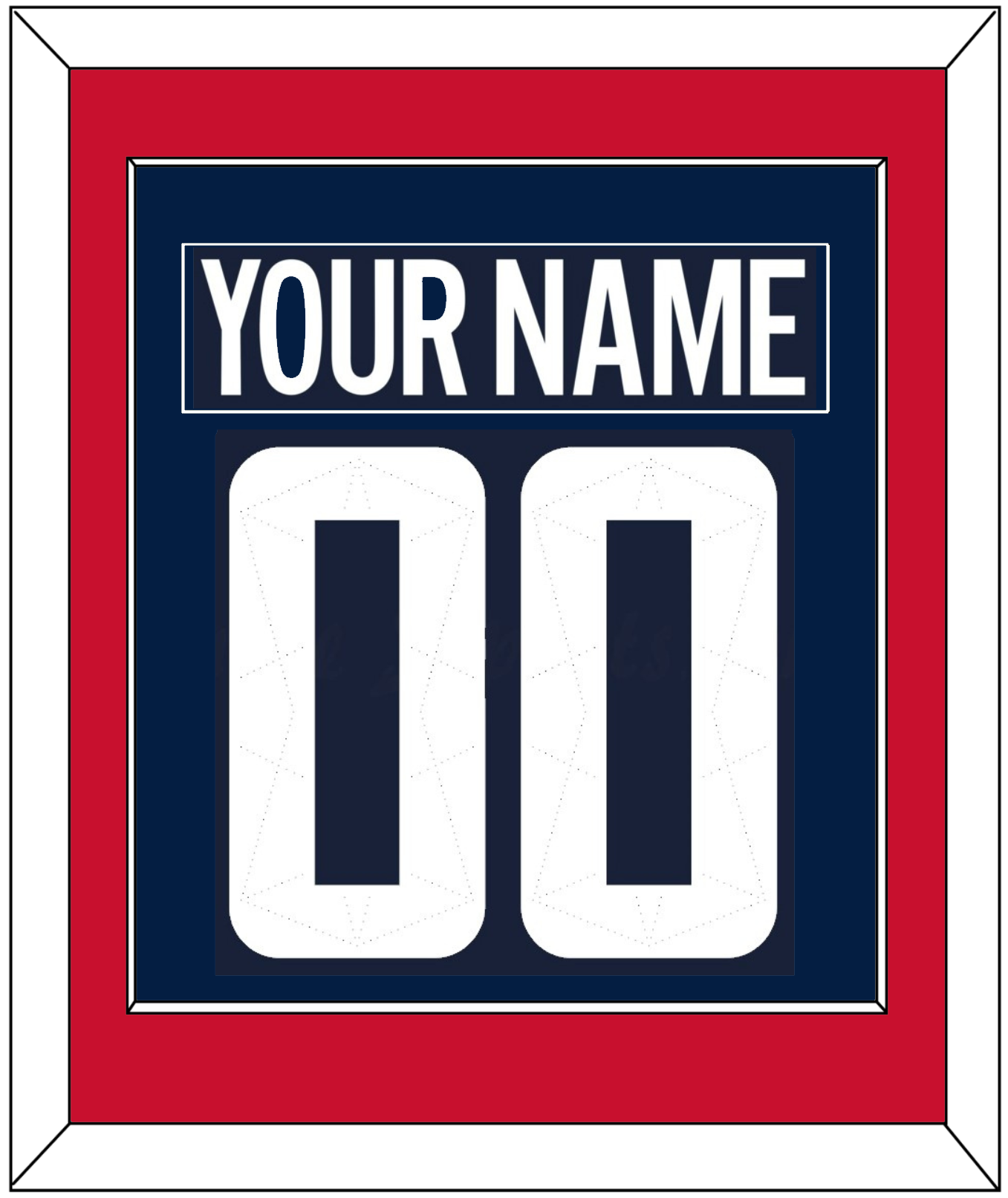 Washington Nameplate & Number (Back) Combined - 2018 Stadium Series Blue - Essential Tier 2