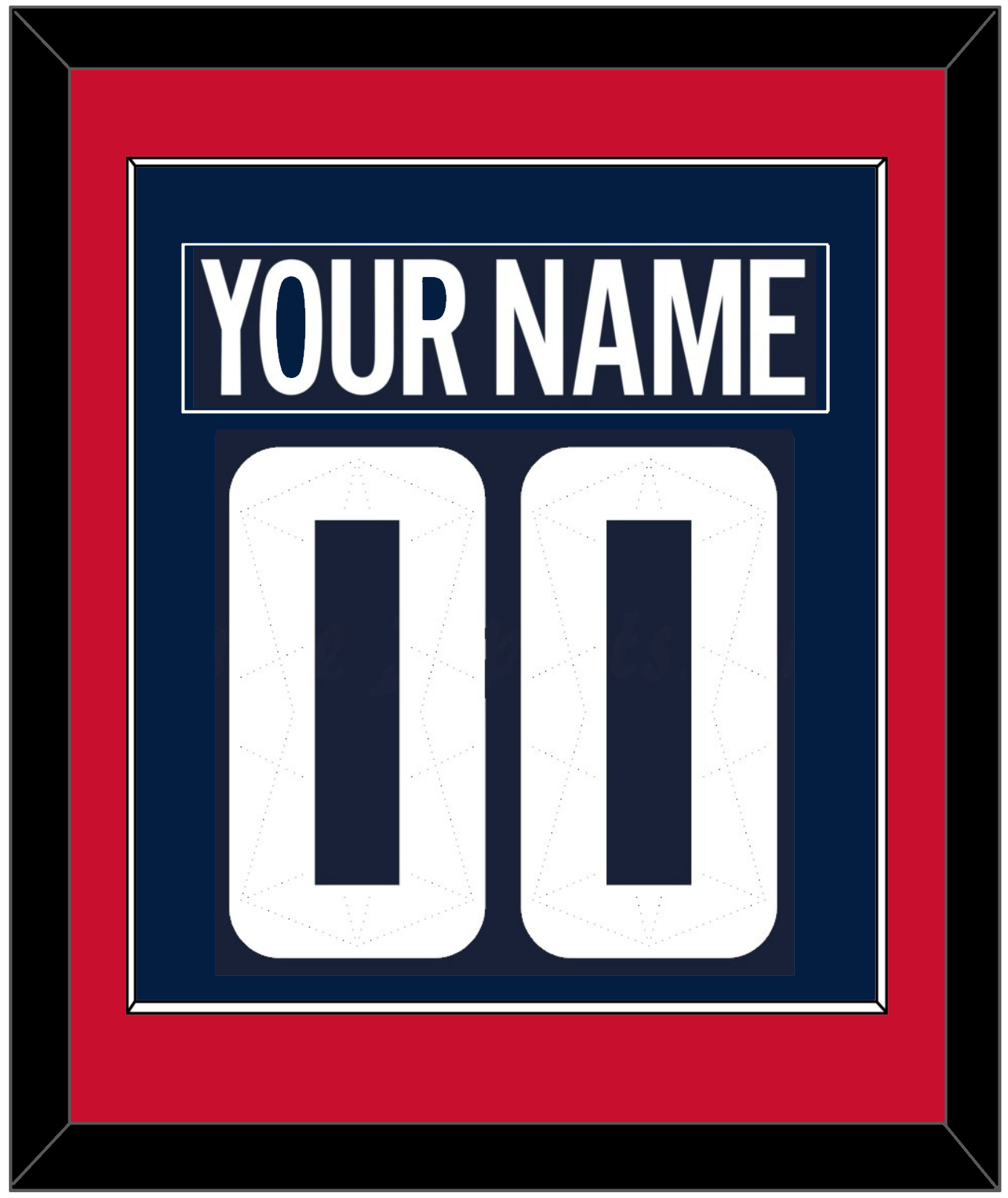 Washington Nameplate & Number (Back) Combined - 2018 Stadium Series Blue - Essential Tier 2