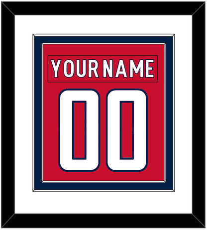 Washington Nameplate & Number (Back) Combined - Home Red - Signature Tier 1