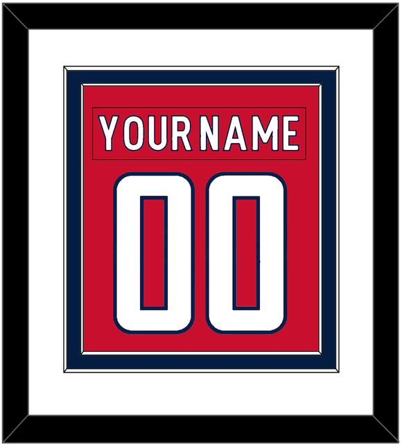 Washington Nameplate & Number (Back) Combined - Home Red - Double Mat 1