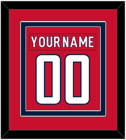 Washington Nameplate & Number (Back) Combined - Home Red - Signature Tier 2