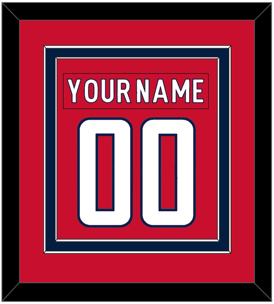 Washington Nameplate & Number (Back) Combined - Home Red - Signature Tier 2