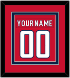 Washington Nameplate & Number (Back) Combined - Home Red - Double Mat 2