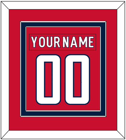 Washington Nameplate & Number (Back) Combined - Home Red - Signature Tier 2
