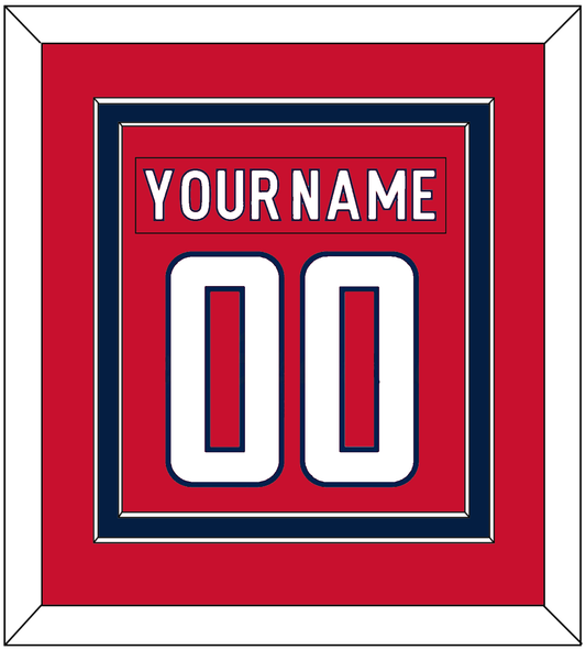 Washington Nameplate & Number (Back) Combined - Home Red - Signature Tier 2