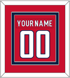 Washington Nameplate & Number (Back) Combined - Home Red - Double Mat 2
