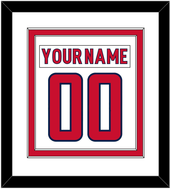 Washington Nameplate & Number (Back) Combined - Road White - Double Mat 1