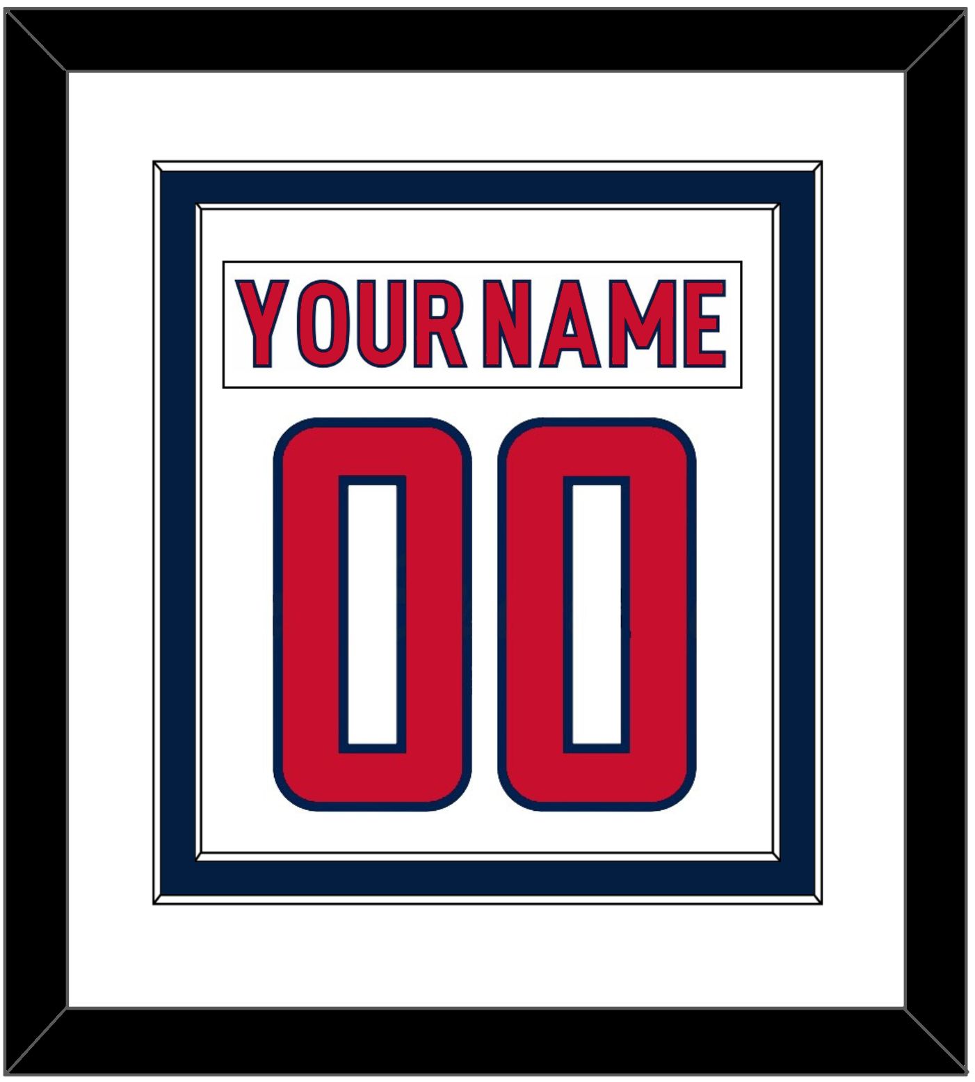 Washington Nameplate & Number (Back) Combined - Road White - Signature Tier 2