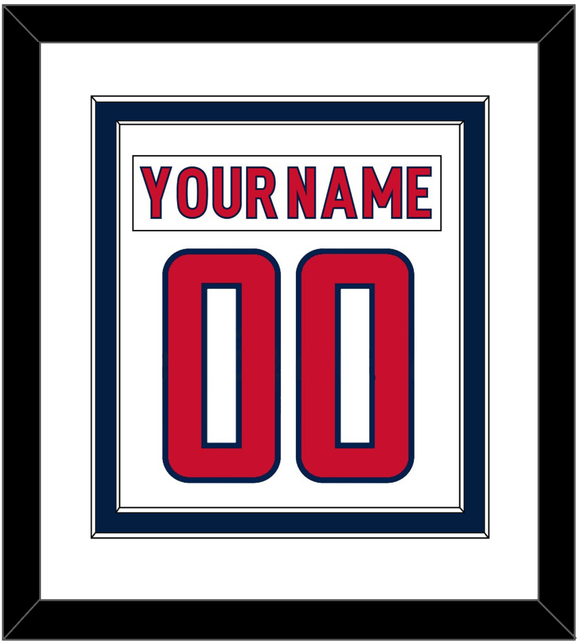 Washington Nameplate & Number (Back) Combined - Road White - Double Mat 2