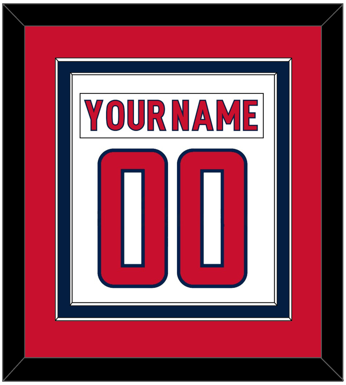 Washington Nameplate & Number (Back) Combined - Road White - Signature Tier 3