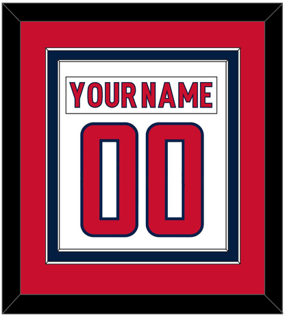 Washington Nameplate & Number (Back) Combined - Road White - Signature Tier 3