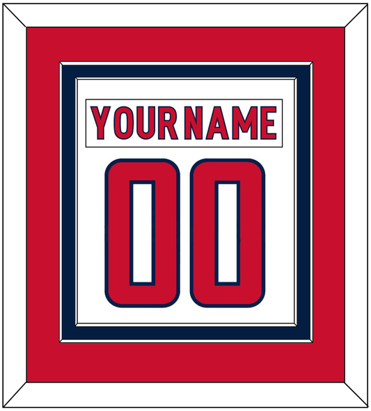 Washington Nameplate & Number (Back) Combined - Road White - Signature Tier 3