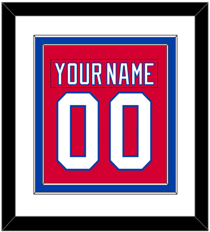 Washington Nameplate & Number (Back) Combined - Alternate Red (2015-2017) - Signature Tier 1