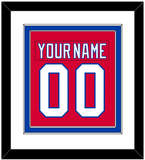 Washington Nameplate & Number (Back) Combined - Alternate Red (2015-2017) - Double Mat 1