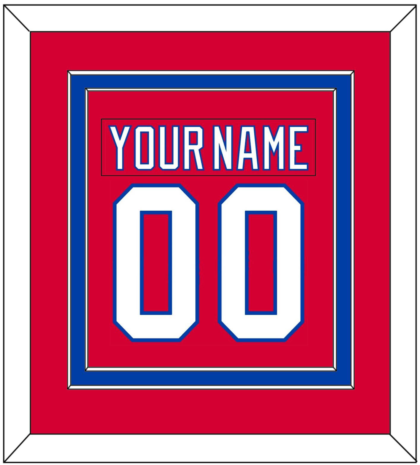 Washington Nameplate & Number (Back) Combined - Road Red (1987-1995) - Signature Tier 2