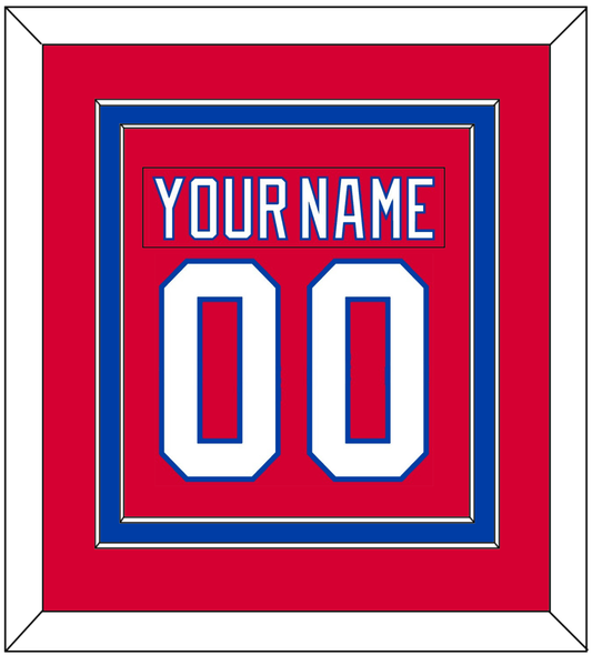 Washington Nameplate & Number (Back) Combined - Road Red (1987-1995) - Signature Tier 2