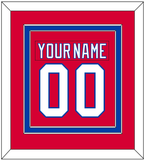 Washington Nameplate & Number (Back) Combined - Road Red (1987-1995) - Double Mat 2