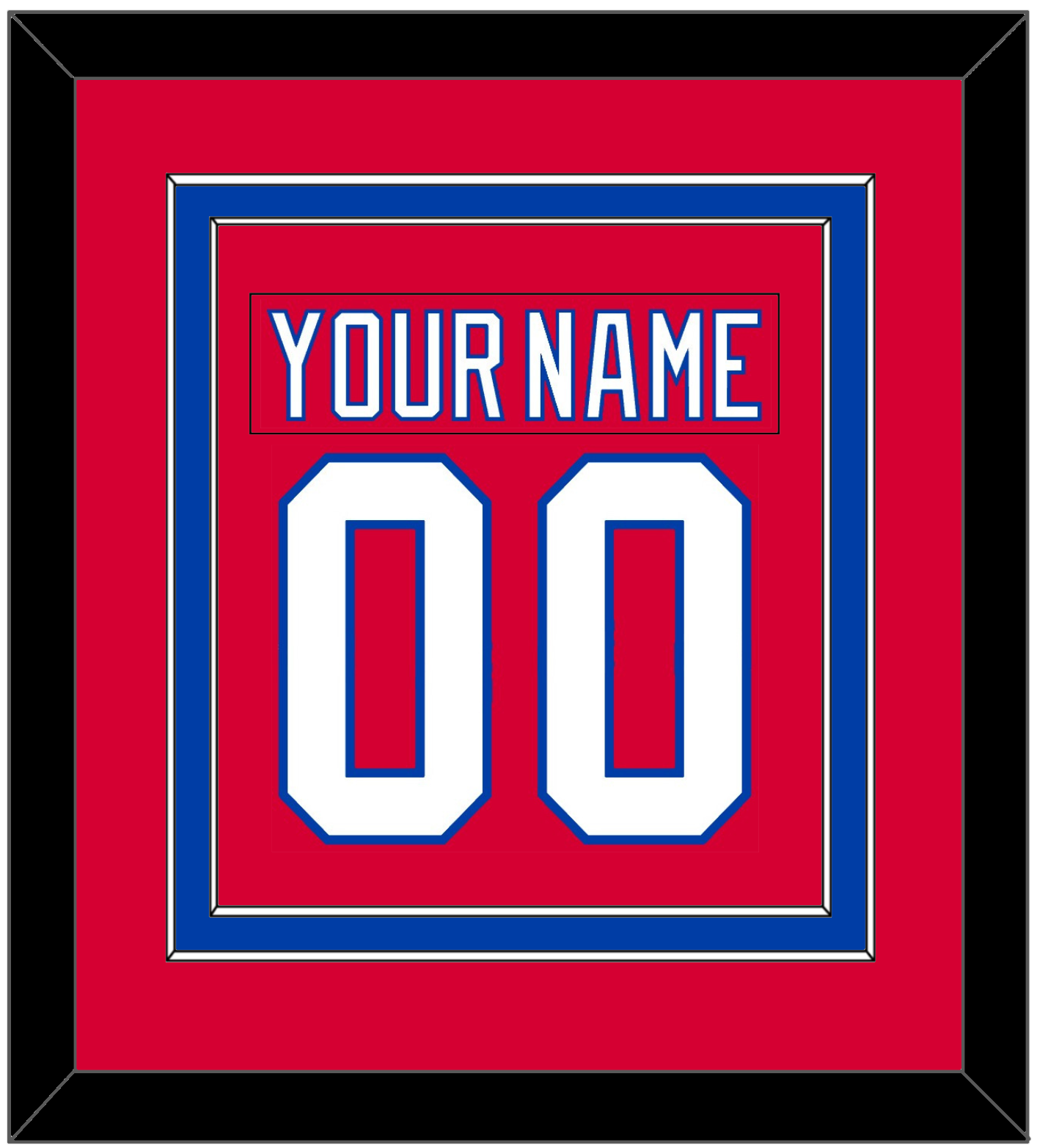 Washington Nameplate & Number (Back) Combined - Road Red (1987-1995) - Signature Tier 2