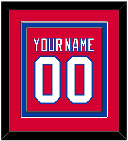 Washington Nameplate & Number (Back) Combined - Road Red (1987-1995) - Signature Tier 2