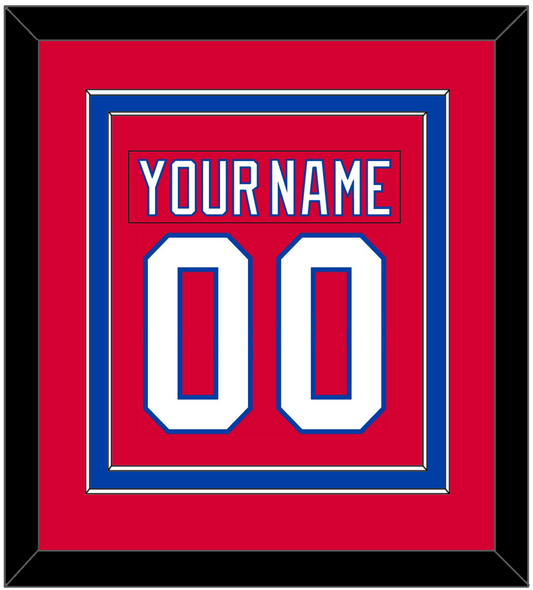 Washington Nameplate & Number (Back) Combined - Road Red (1987-1995) - Signature Tier 2