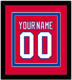 Washington Nameplate & Number (Back) Combined - Road Red (1987-1995) - Double Mat 2