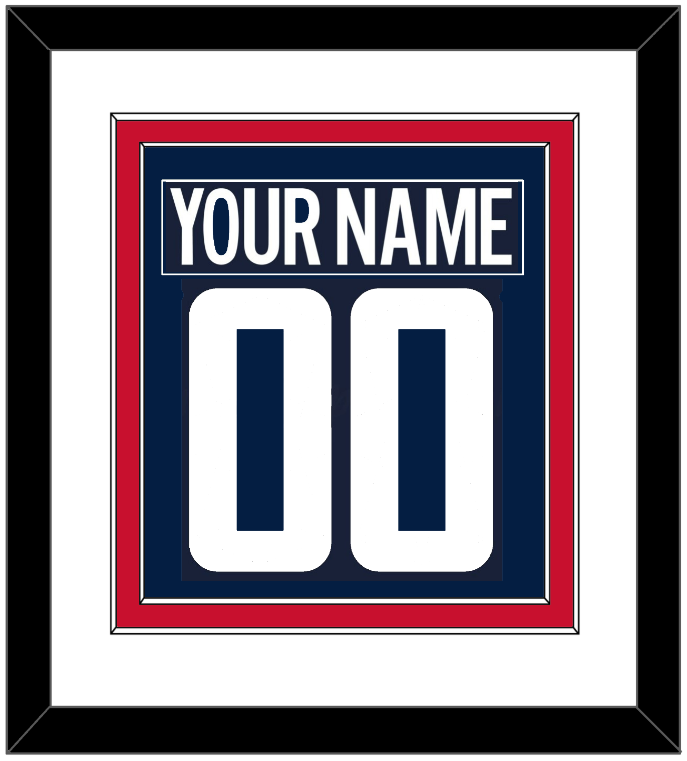 Washington Nameplate & Number (Back) Combined - Alternate Blue (2018-2024) - Signature Tier 1