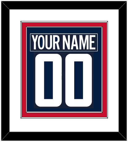 Washington Nameplate & Number (Back) Combined - Alternate Blue (2018-2024) - Signature Tier 1