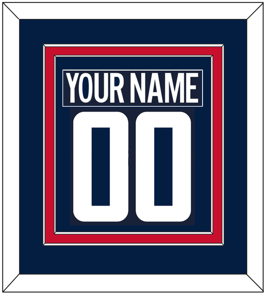 Washington Nameplate & Number (Back) Combined - Alternate Blue (2018-2024) - Signature Tier 2
