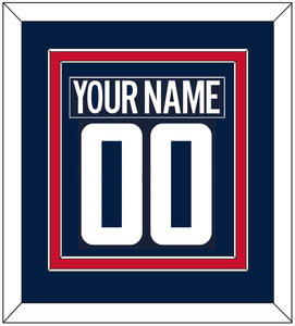 Washington Nameplate & Number (Back) Combined - Alternate Blue (2018-2024) - Double Mat 2