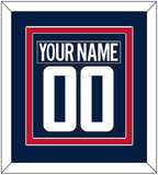 Washington Nameplate & Number (Back) Combined - Alternate Blue (2018-2024) - Double Mat 2