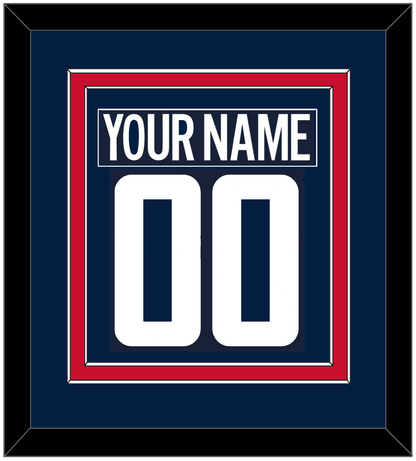 Washington Nameplate & Number (Back) Combined - Alternate Blue (2018-2024) - Signature Tier 2