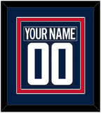 Washington Nameplate & Number (Back) Combined - Alternate Blue (2018-2024) - Double Mat 2