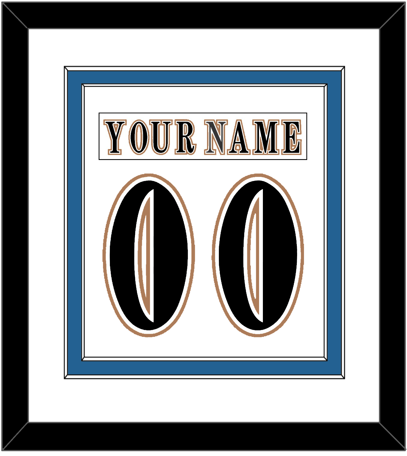 Washington Nameplate & Number (Back) Combined - Home White (1995-2007) - Signature Tier 1